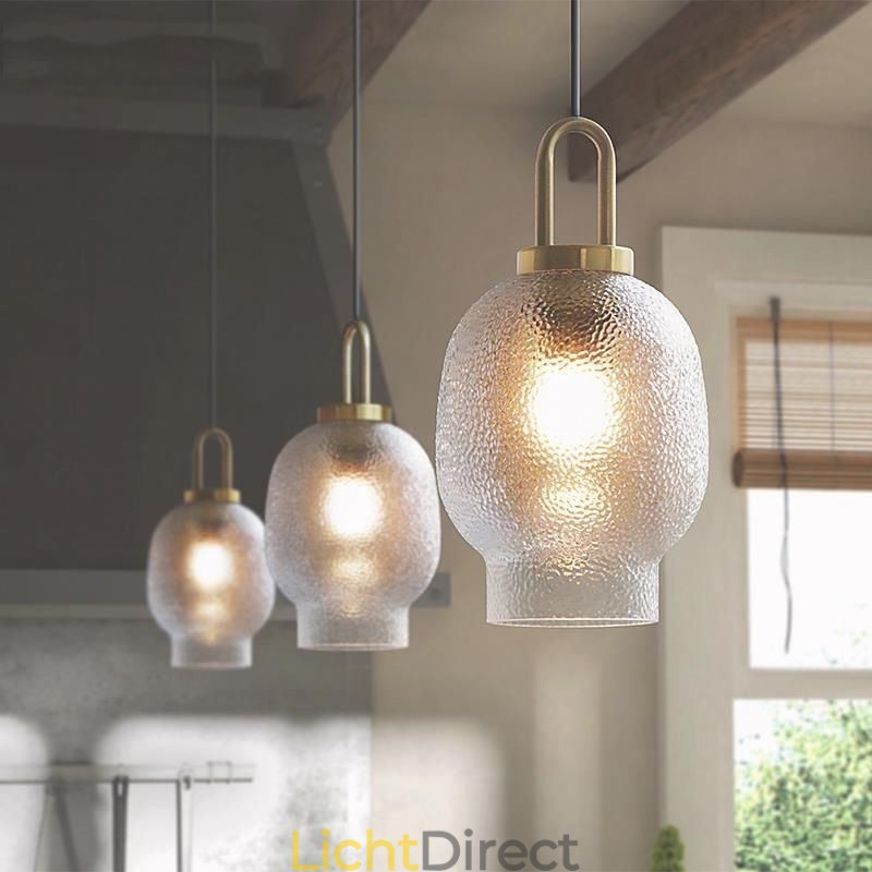 Hanglamp van matglas, moderne minimalistische plafondlamp van smeedijzer