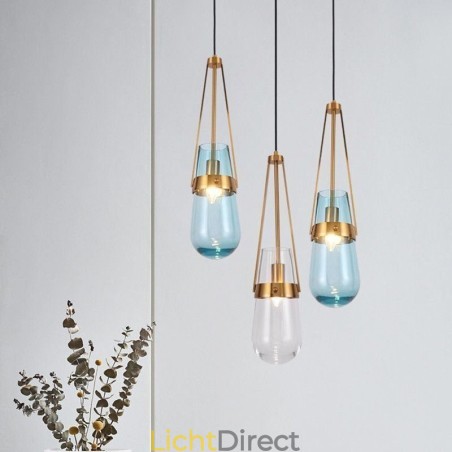 Waterdruppel glazen hanglamp moderne minimalistische smeedijzeren kleine plafondlamp Waterdruppel glazen hanglamp moderne minimalistische smeedijzeren kleine plafondlamp