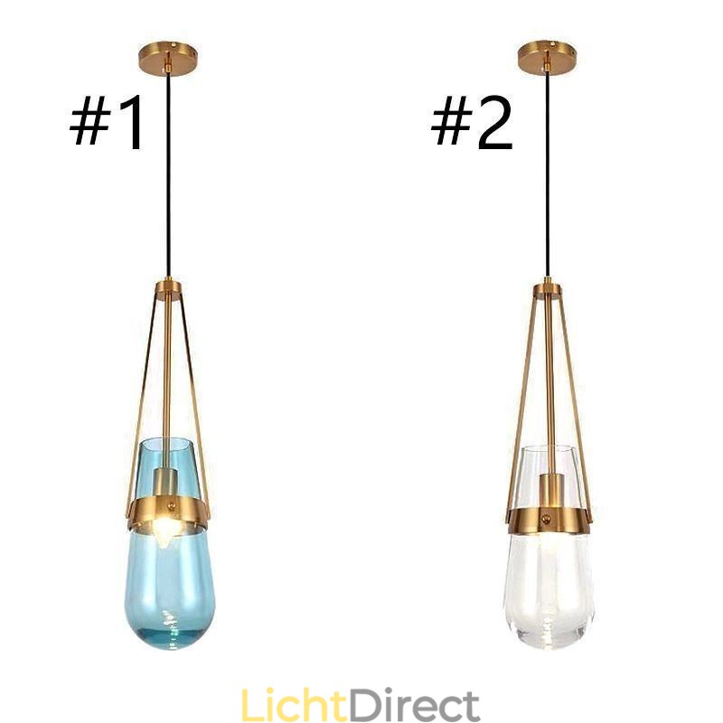 Waterdruppel glazen hanglamp moderne minimalistische smeedijzeren kleine plafondlamp