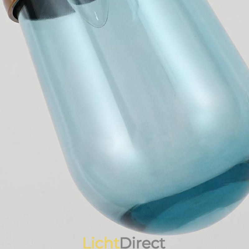Waterdruppel glazen hanglamp moderne minimalistische smeedijzeren kleine plafondlamp