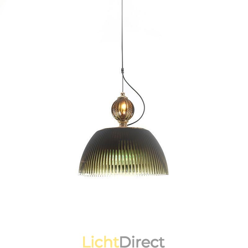 Geplooide rok glazen hanglamp moderne minimalistische smeedijzeren kleine plafondlamp