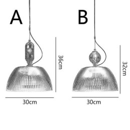 Geplooide rok glazen hanglamp moderne minimalistische smeedijzeren kleine plafondlamp