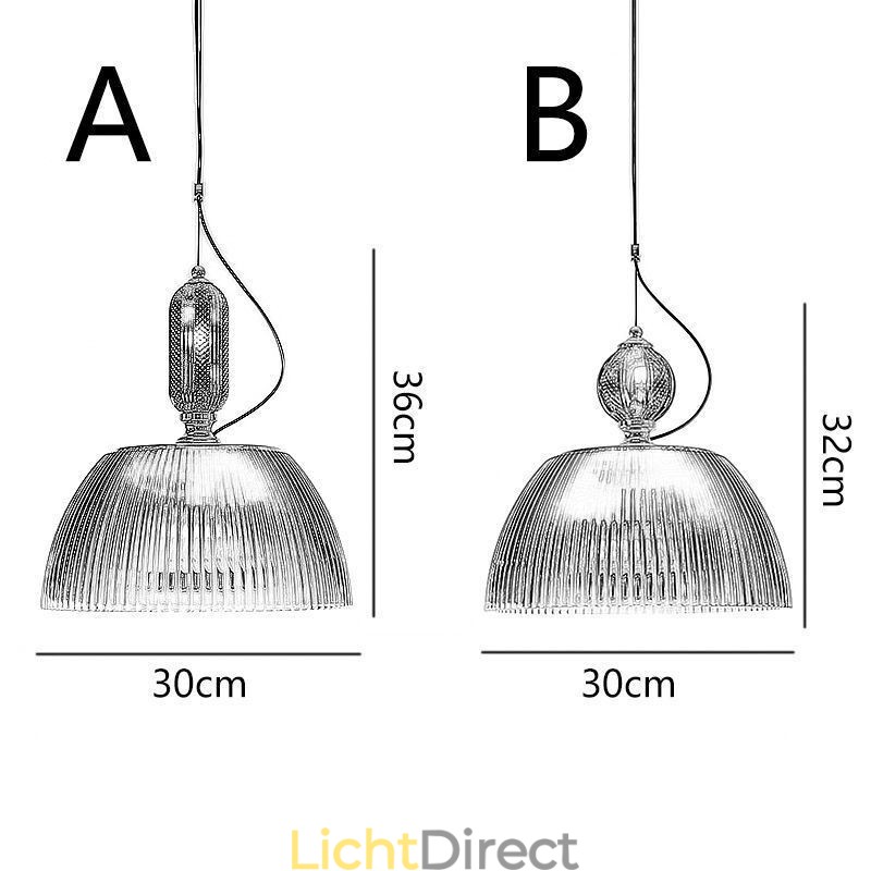 Geplooide rok glazen hanglamp moderne minimalistische smeedijzeren kleine plafondlamp