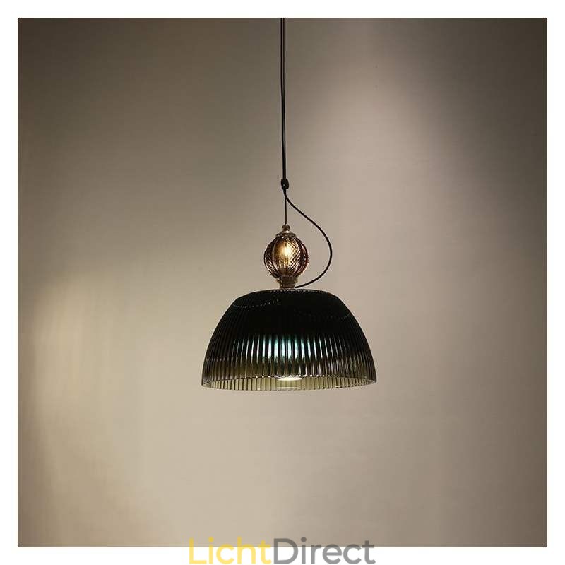 Geplooide rok glazen hanglamp moderne minimalistische smeedijzeren kleine plafondlamp