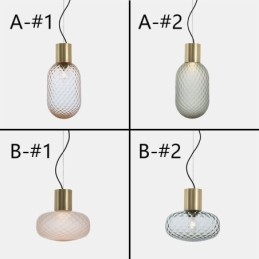 Raster Glazen Hanglamp Moderne IJzeren Eenvoudige Plafondlamp