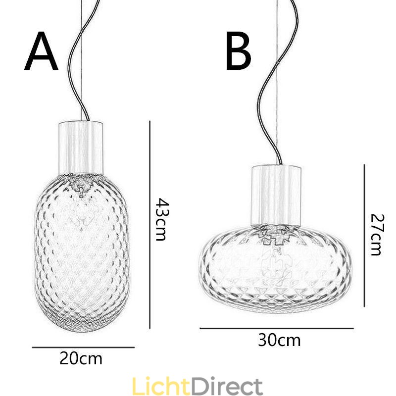 Raster Glazen Hanglamp Moderne IJzeren Eenvoudige Plafondlamp