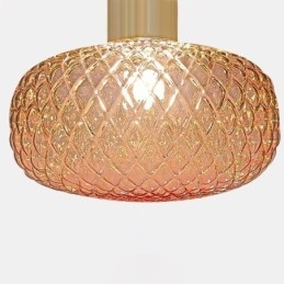 Raster Glazen Hanglamp Moderne IJzeren Eenvoudige Plafondlamp