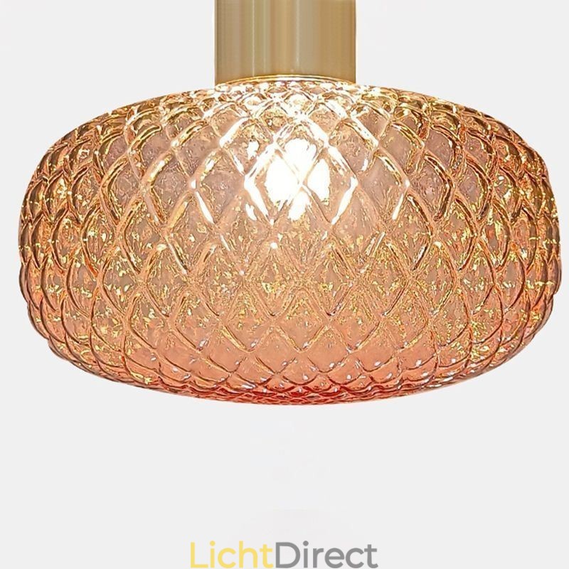 Raster Glazen Hanglamp Moderne IJzeren Eenvoudige Plafondlamp