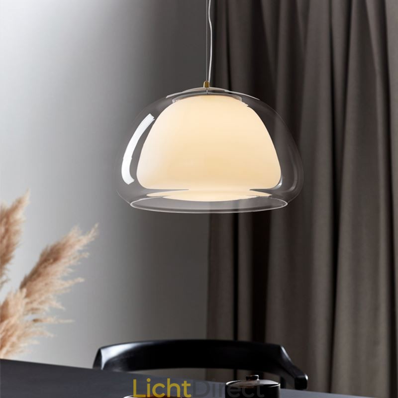 Hanglamp Moderne Eenvoudige Heldere Glazen Pudding Plafondlamp