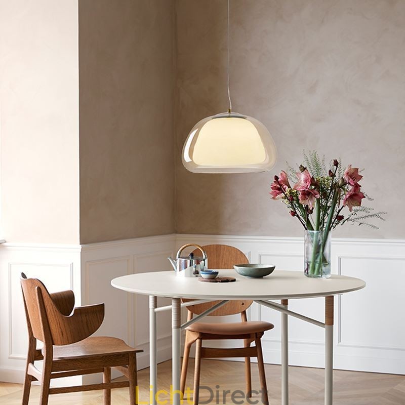 Hanglamp Moderne Eenvoudige Heldere Glazen Pudding Plafondlamp