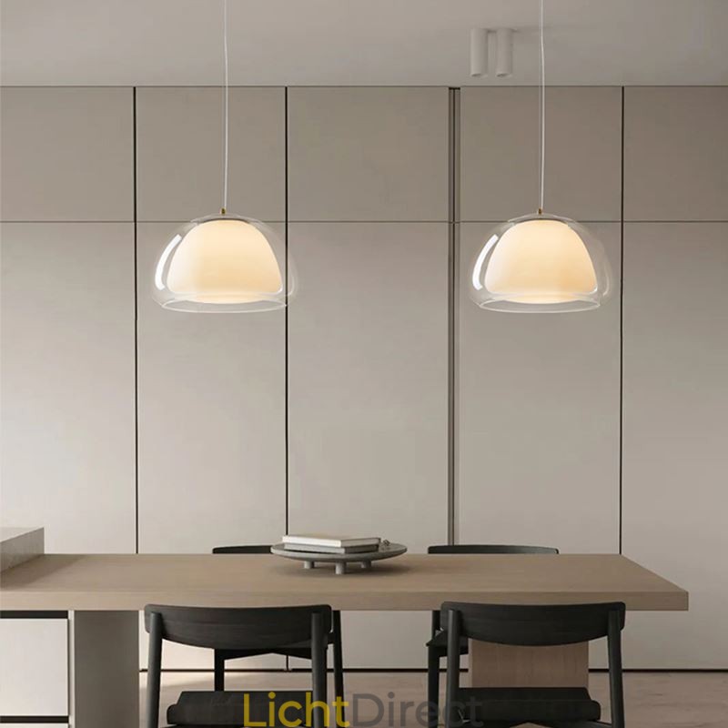 Hanglamp Moderne Eenvoudige Heldere Glazen Pudding Plafondlamp
