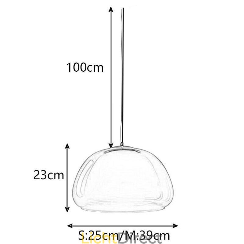 Hanglamp Moderne Eenvoudige Heldere Glazen Pudding Plafondlamp