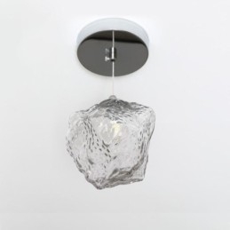 Glazen hanglamp Retro decoratieve lamp IJsblokjesvormige lampenkap