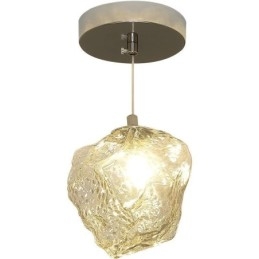 Glazen hanglamp Retro decoratieve lamp IJsblokjesvormige lampenkap