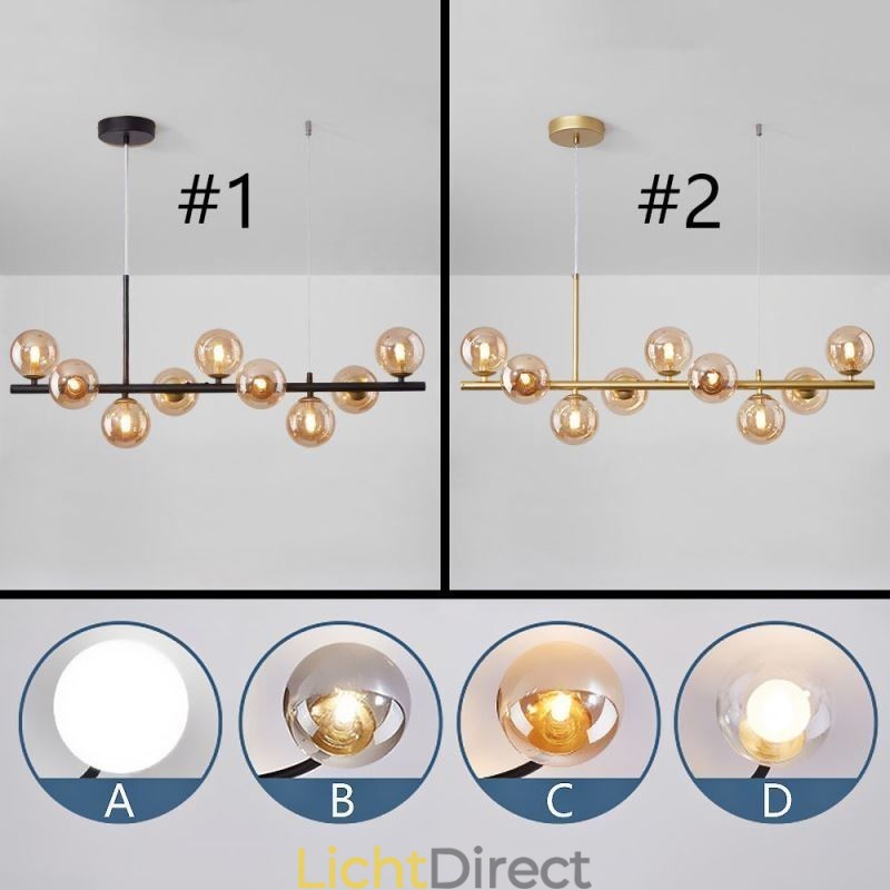 Hanglamp Modern Eenvoudig Magische Bonen Moleculair Smeedijzeren Glazen Plafondlamp