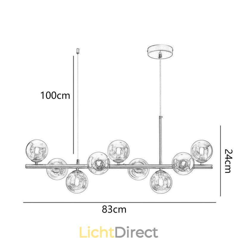 Hanglamp Modern Eenvoudig Magische Bonen Moleculair Smeedijzeren Glazen Plafondlamp