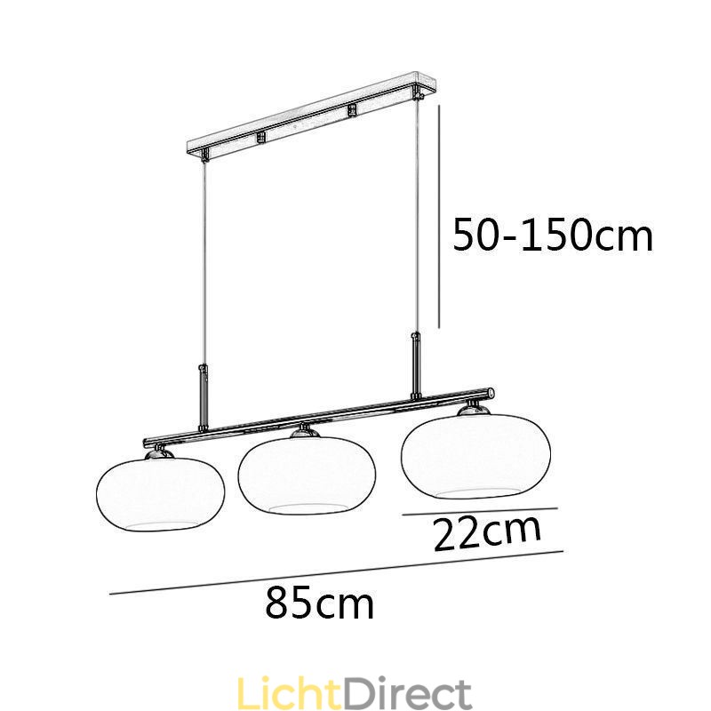 Nordic Glazen Hanglamp Creatieve Smeedijzeren Plafondlamp