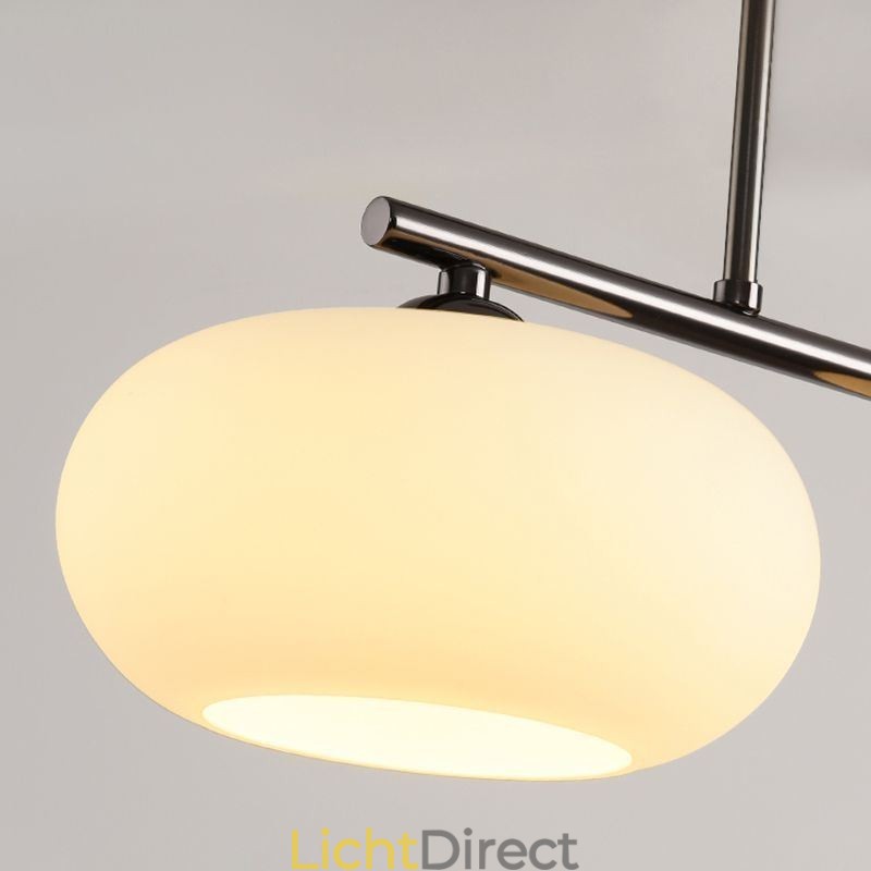 Nordic Glazen Hanglamp Creatieve Smeedijzeren Plafondlamp