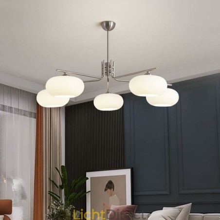 Nordic Glazen Hanglamp Creatieve Smeedijzeren Plafondlamp Nordic Glazen Hanglamp Creatieve Smeedijzeren Plafondlamp