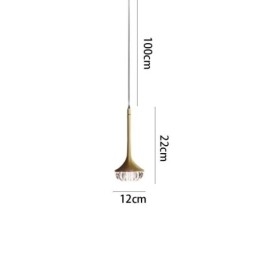 Moderne glazen hanglamp, smeedijzeren glazen plafondlamp