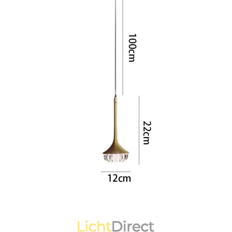 Moderne glazen hanglamp, smeedijzeren glazen plafondlamp