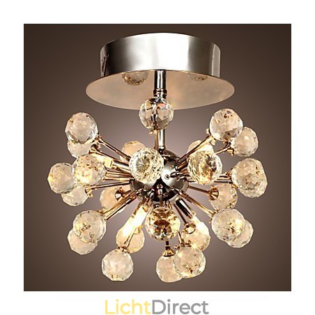 Moderne eigentijdse kristallen mini-stijl chromen metalen kroonluchter inbouw Moderne eigentijdse kristallen mini-stijl chromen metalen kroonluchter inbouw
