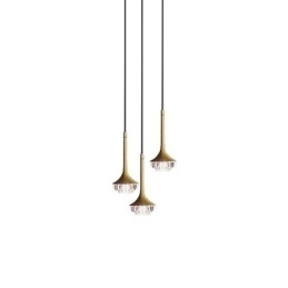 Moderne glazen hanglamp, smeedijzeren glazen plafondlamp