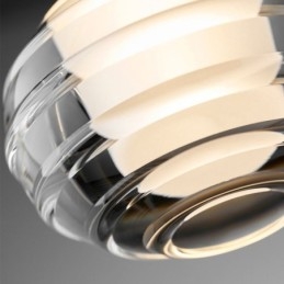 Eenvoudige glazen hanglamp, zwarte decoratieve plafondlampen