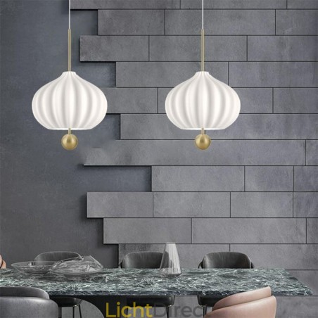 Moderne witte glazen hanglamp bolvormige minimalistische plafondlamp Moderne witte glazen hanglamp bolvormige minimalistische plafondlamp