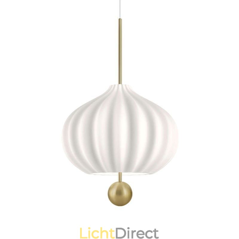 Moderne witte glazen hanglamp bolvormige minimalistische plafondlamp