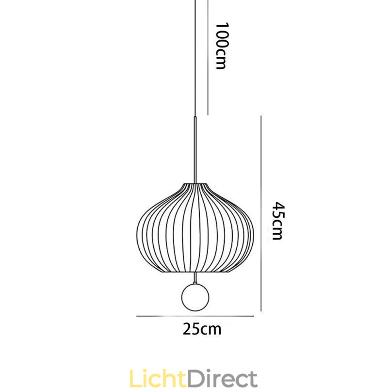 Moderne witte glazen hanglamp bolvormige minimalistische plafondlamp