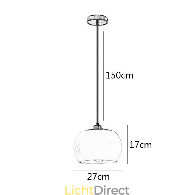 Moderne glazen hanglamp Pompoenontwerp Hanglamp