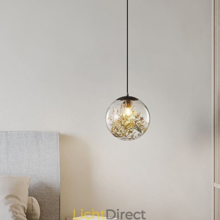 Glazen bol hanglamp bladeren kerst hangende verlichting Glazen bol hanglamp bladeren kerst hangende verlichting