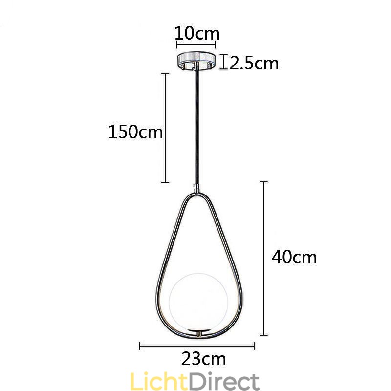 Moderne Globe Hanglamp Glazen Waterdruppel Hanglamp