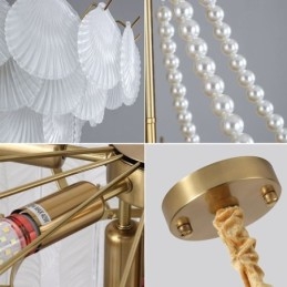 Europese glazen hanglamp Post Modern Scallop hanglamp