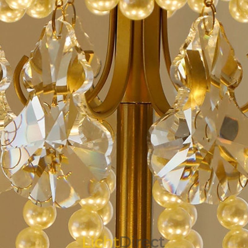 Europese glazen hanglamp, paal, moderne bladhanglamp