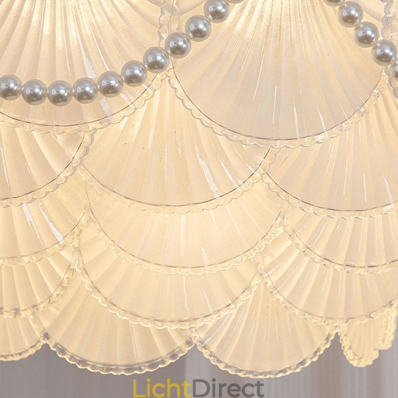 Europese glazen hanglamp Elegante schelpvormige hanglamp