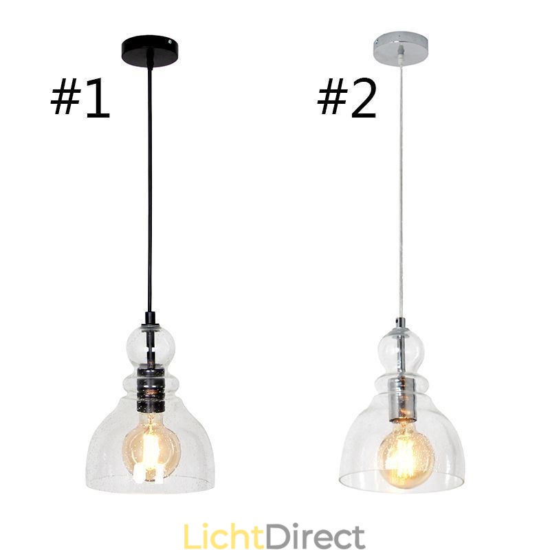 Moderne ijzeren hanglamp Kalebas Glazen hanglamp