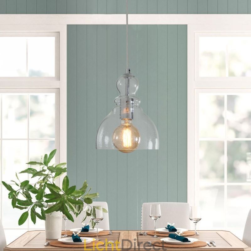 Moderne ijzeren hanglamp Kalebas Glazen hanglamp