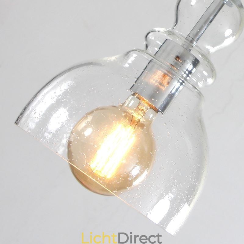 Moderne ijzeren hanglamp Kalebas Glazen hanglamp