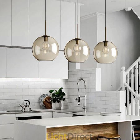 3-lichts glazen hanglamp klassieke cluster hangende verlichtingsarmatuur café 3-lichts glazen hanglamp klassieke cluster hangende verlichtingsarmatuur café