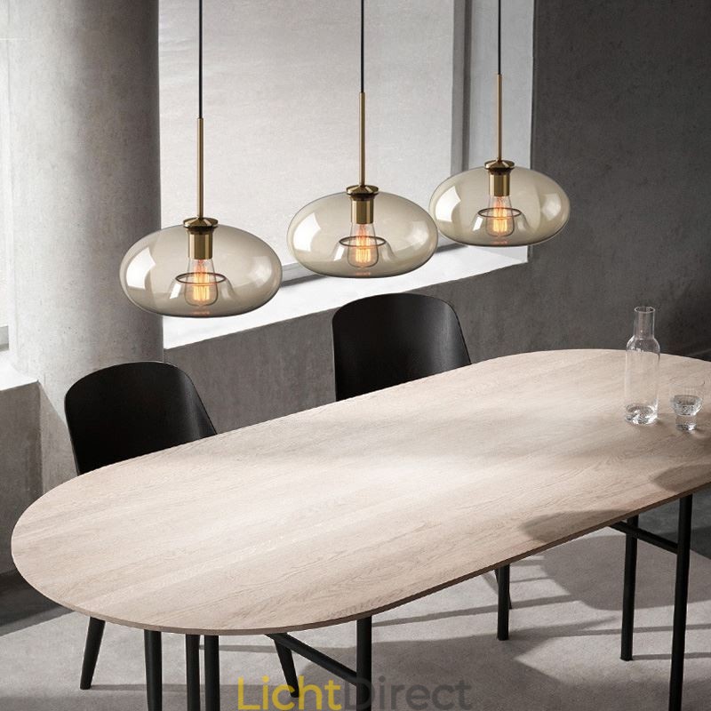 3-lichts glazen hanglamp klassieke cluster hangende verlichtingsarmatuur café