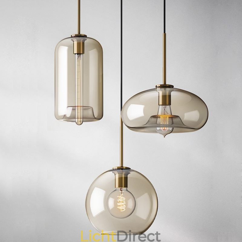 3-lichts glazen hanglamp klassieke cluster hangende verlichtingsarmatuur café