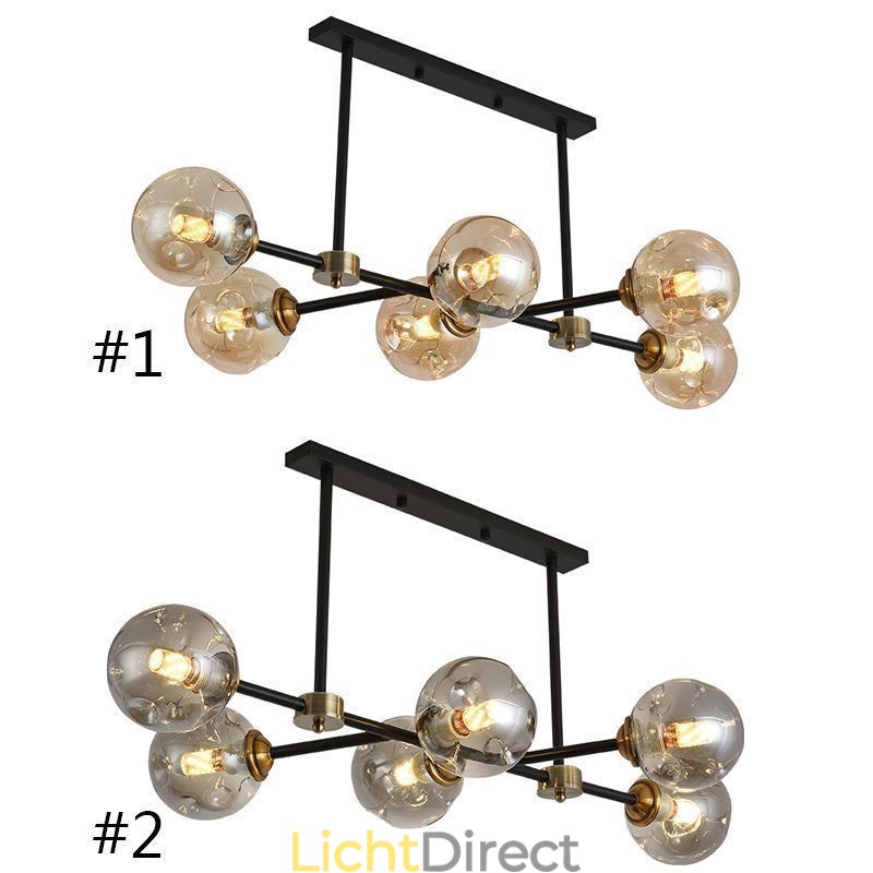 6-lichts moderne glazen plafondlamp Magic Bean-lamp