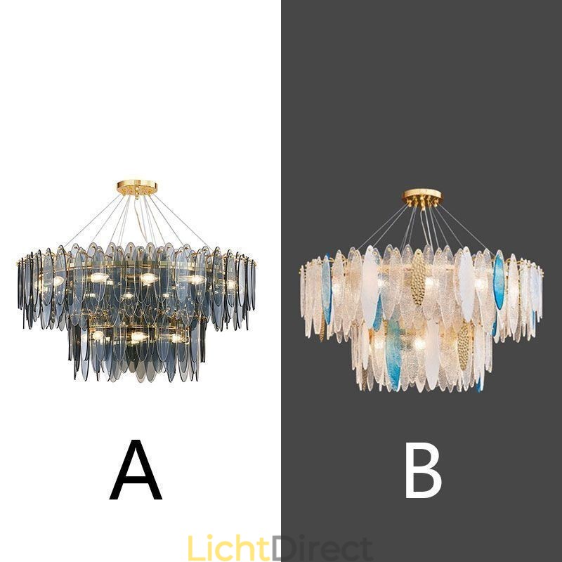 Moderne ronde glazen hanglamp Elegante glazen kroonluchter
