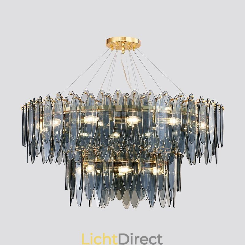 Moderne ronde glazen hanglamp Elegante glazen kroonluchter