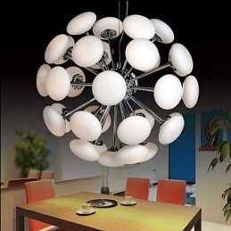 ModernYestaurant Lamp Eenvoudige Ronde Glazen Kunst Hanglamp Europese Stijl