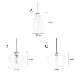 Moderne eenvoudige glazen hanglamp