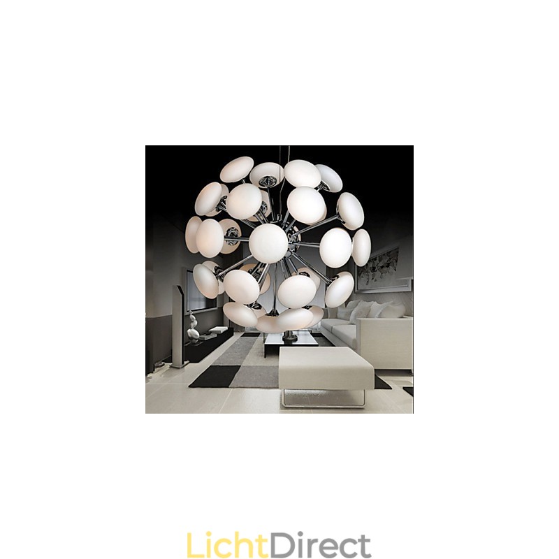 ModernYestaurant Lamp Eenvoudige Ronde Glazen Kunst Hanglamp Europese Stijl