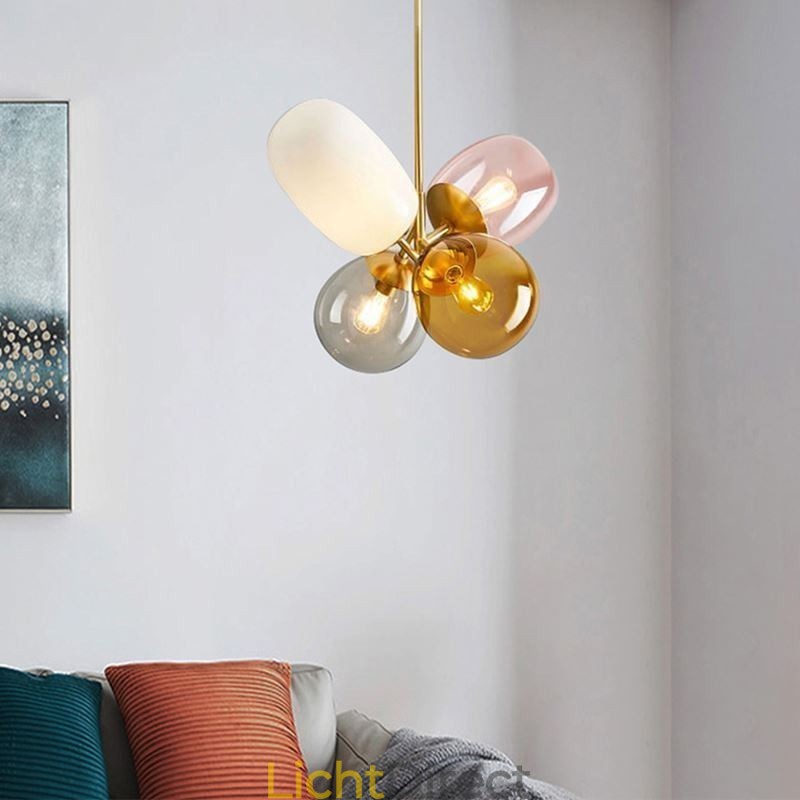 Nordic Unieke Hanglamp Gekleurd Glas Prinses Ballonlamp Kinderen